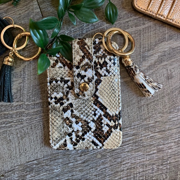 The House Of Gentry Handbags - Snakeskin Card Clutch Wallet